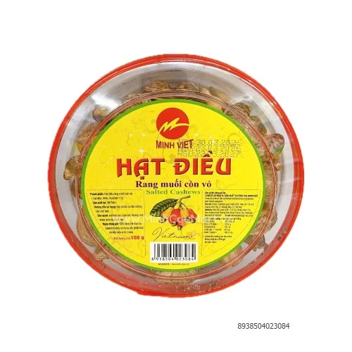 Hạt điều rang muối còn vỏ Minh Việt 150g