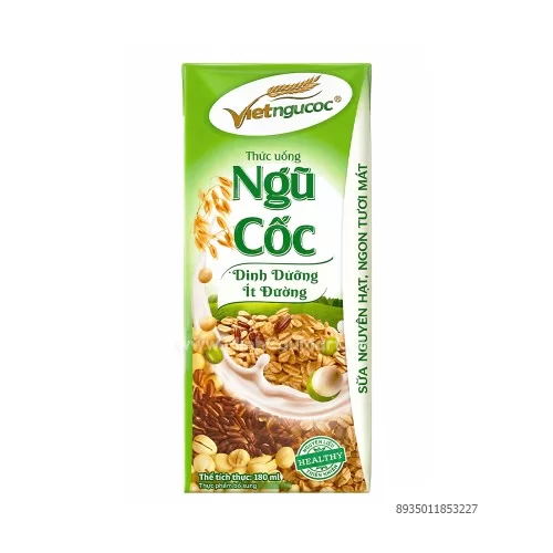 Thức Uống Ngũ Cốc Dinh Dưỡng Việt Ngũ Cốc ít đường 180ml