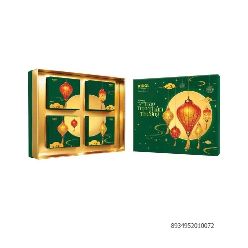 Bánh Trung thu KiDO CB6 Cát Tường Xanh (150gx4b)                                                                                                                                                                                                          