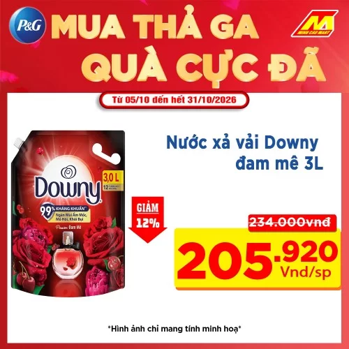 Nước Xả Vải Downy Đam Mê Túi 3L