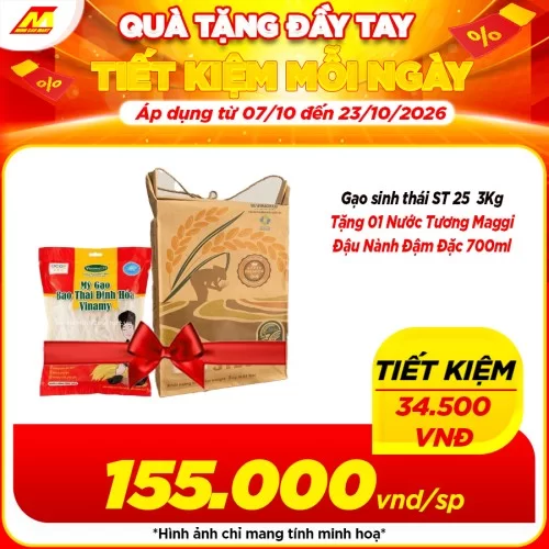 Gạo sinh thái ST 25 3Kg
