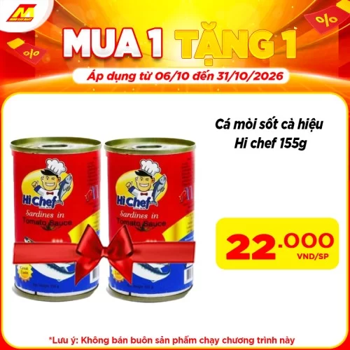 Cá mòi sốt cà hiệu Hi chef 155g