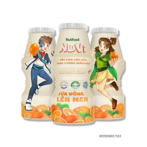 Sữa Chua Uống Lên Men Hương Cam Nuvi 100ml