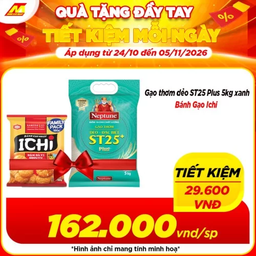 Gạo thơm dẻo ST25 Plus 5kg