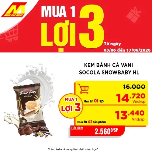 Kem bánh cá vani socola Snowbaby HL                                                                                                                                                                                                                       