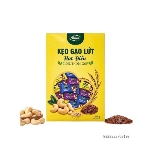 Kẹo gạo lứt hạt điều 120g                                                                                                                                                                                                                                