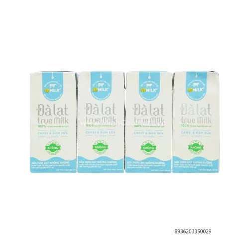 Sữa Tươi Đà Lạt True Milk VP Milk Không Đường 180ml
