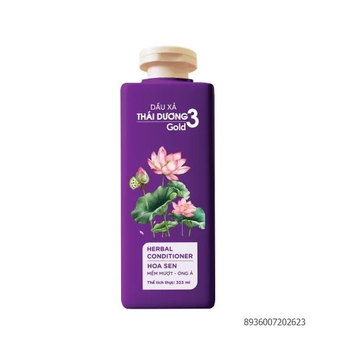 Dầu xả Thái Dương 3 gold hoa sen 330ml                                                                                                                                                                                                                    
