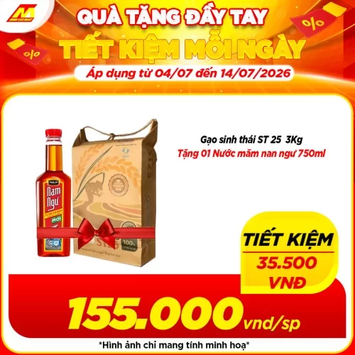 Gạo sinh thái ST 25 3Kg
