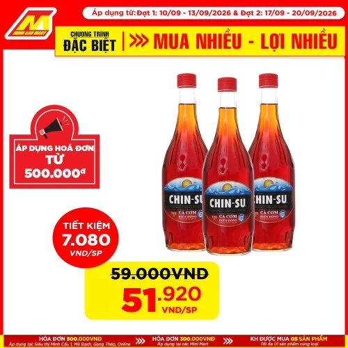 Nước mắm Chinsu cá cơm Biển Đông 720ml