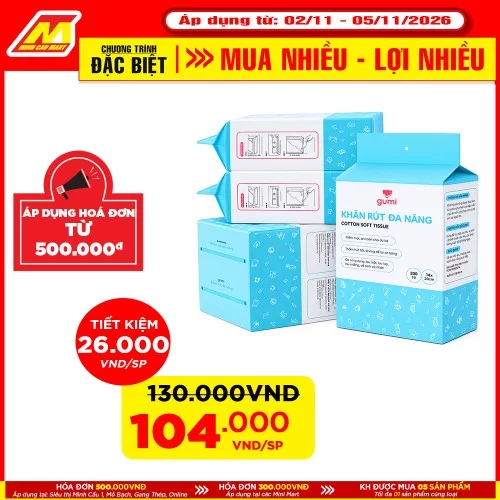 Khăn mặt khô rút đa năng cotton GM000018