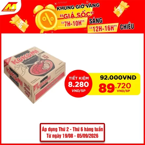 Mì tôm Kokomi tôm chua cay 65G 30gói/thùng                                                                                                                                                                                                                