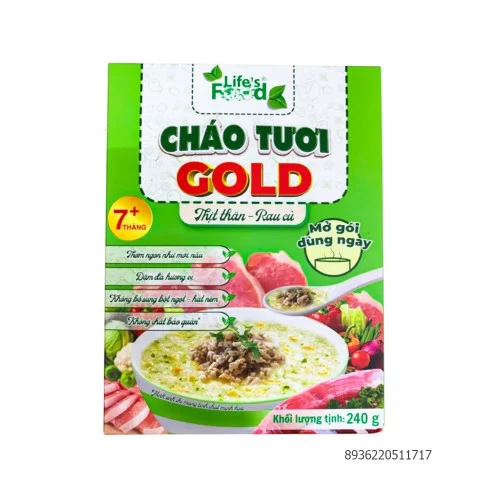 Cháo tươi Gold Thịt thăn rau củ                                                                                                                                                                                                                           