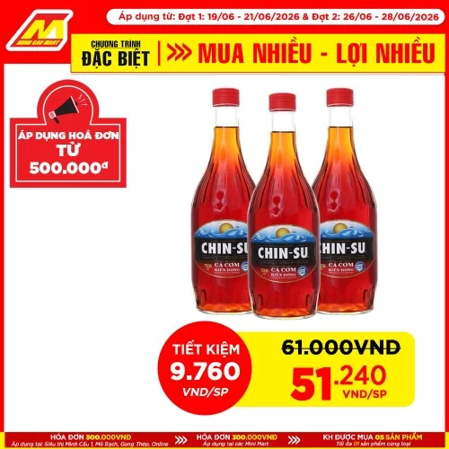 Nước mắm Chinsu cá cơm Biển Đông 720ml