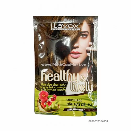 Dầu Gội Phủ Bạc Lavox Health Và Live Lên Màu Tự Nhiên Hỗ Trợ Dưỡng Tóc Gói 30ml