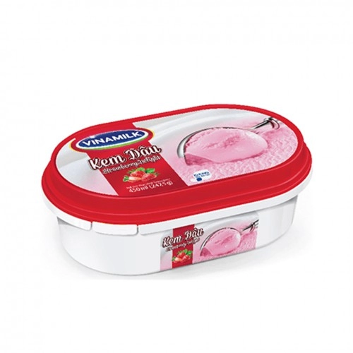 Kem vinamilk 1 lít vị dâu  Kem vinamilk 1 lít vị dâu