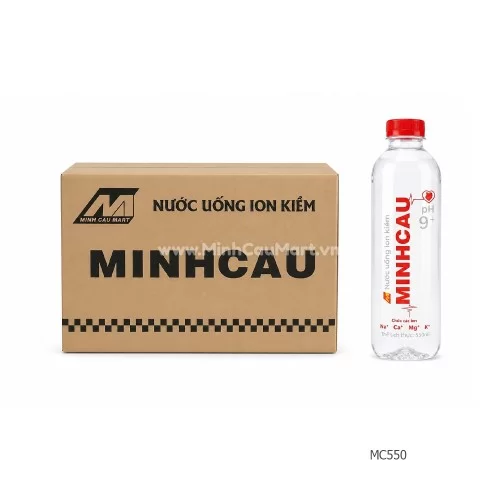 Nước uống ion kiềm Minh Cầu 550ml*24                                                                                                                                                                                                                      