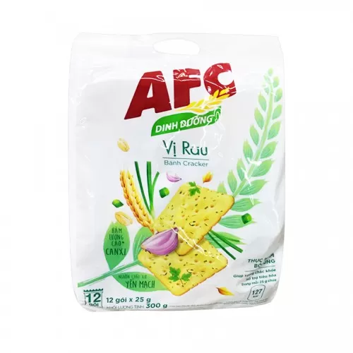 Bánh mặn AFC lúa mì Kinh Đô vị rau 300g  Bánh mặn AFC lúa mì Kinh Đô vị rau 300g