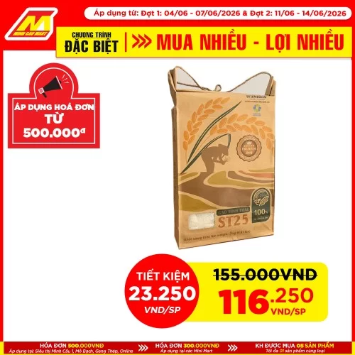 Gạo sinh thái ST 25 3Kg