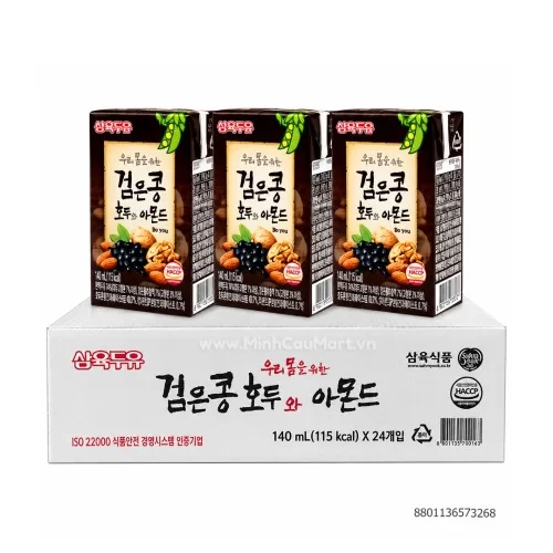 Sữa ĐĐ óc chó và Hạnh nhân Sahmyook140ml  24hộp/thùng    