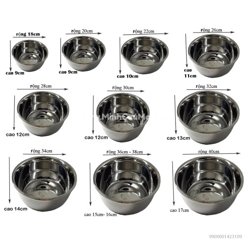 Chậu inox sâu 24cm Đẹp