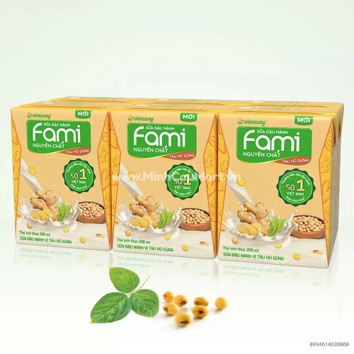 Sữa Đậu Nành Fami Vị Tàu Hũ Gừng 200ml  Sữa Đậu Nành Fami Vị Tàu Hũ Gừng 200ml