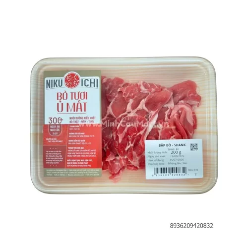 Bắp bò thái lát mỏng Niku -Ichi 200Gr                                                                                                                                                                                                                     