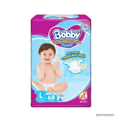 Tã Dán Bobby L68 (9-13kg) Tã Dán Bobby L68 (9-13kg)