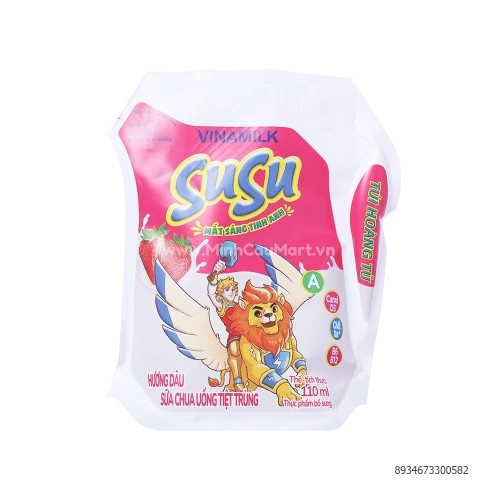 Sữa chua uống tiệt trùng Susu hương dâu 110ml