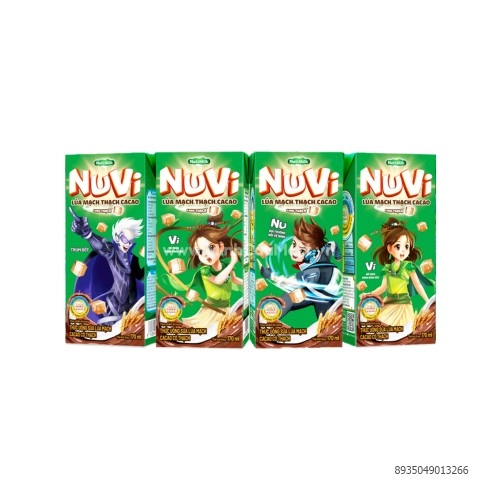 Sữa uống Nuvi lúa mạch cacao có thạch 170ml