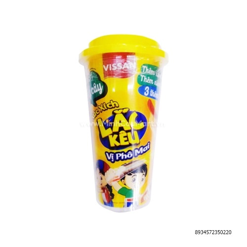 Xúc xích tiệt trùng lắc kêu Vissan 56Gr phô mai Xúc xích tiệt trùng lắc kêu Vissan 56Gr phô mai