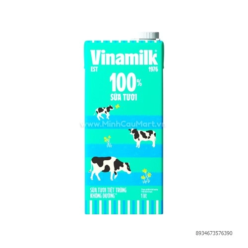 Sữa Tươi 100% Tiệt Trùng Vinamilk Không đường 1L