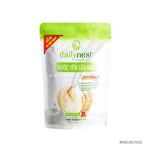 Nước yến sữa gạo Justnest túi 120ml Nước yến sữa gạo Justnest túi 120ml