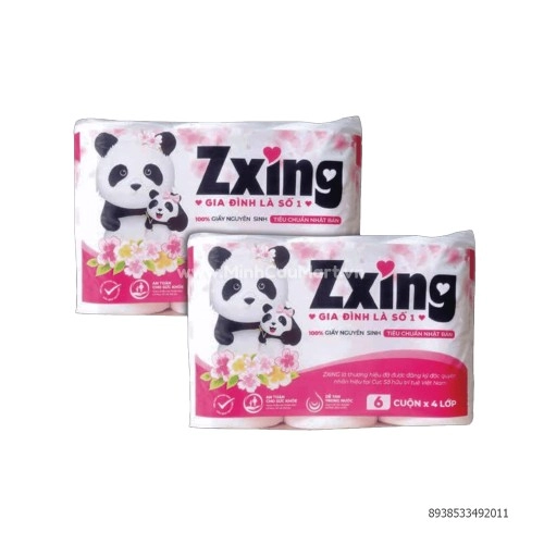 Giấy vệ sinh Zxing gấu 6 cuộn