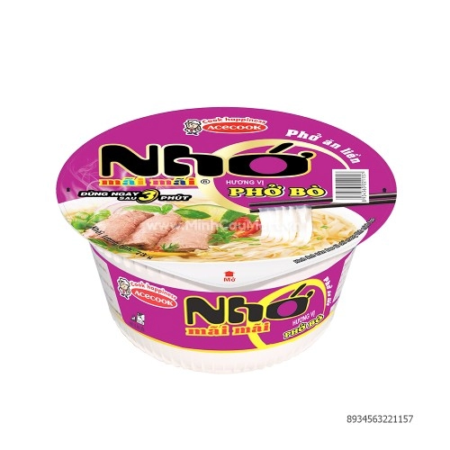 Phở ăn liền Nhớ mãi mãi vị phở bò tô 73g Phở ăn liền Nhớ mãi mãi vị phở bò tô 73g