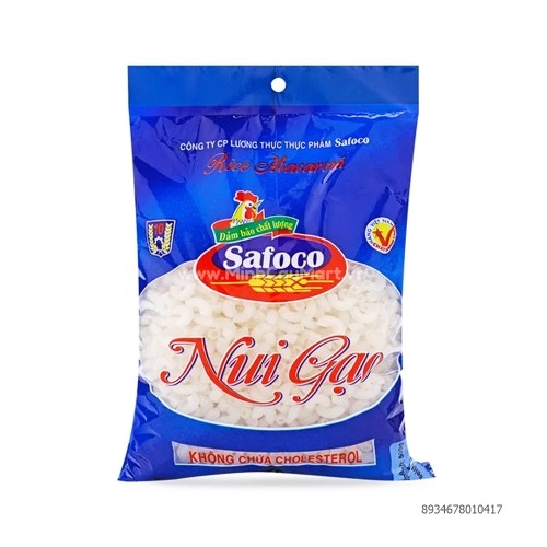 Nui gạo ống xéo Safoco 400g Nui gạo ống xéo Safoco 400g