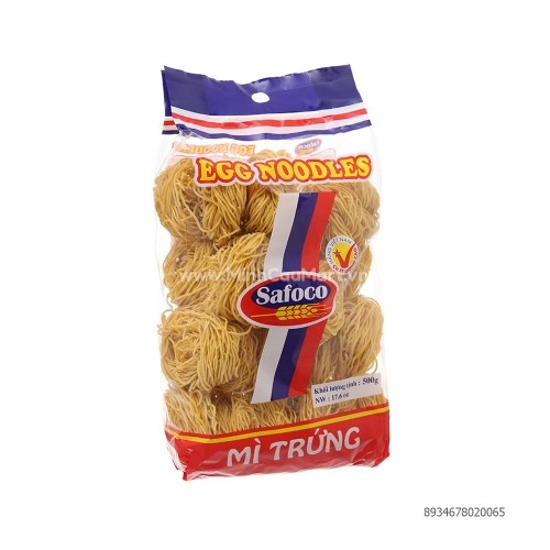 Mì Trứng Đặc Biệt Sợi Nhỏ 500G - SAFOCO Mì Trứng Đặc Biệt Sợi Nhỏ 500G - SAFOCO