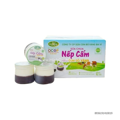 Sữa Chua Nếp Cẩm Con Bò Vàng 120G Sữa Chua Nếp Cẩm Con Bò Vàng 120G