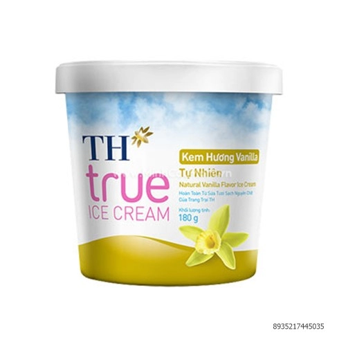 Kem hộp TH True Ice Cream hương vanilla tự nhiên 180g