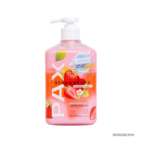 Nước Rửa Tay Pax Hương Dâu 600ML Nước Rửa Tay Pax Hương Dâu 600ML