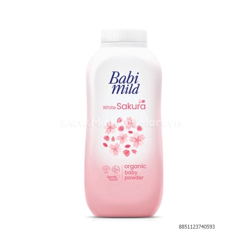 Phấn thơm dưỡng ẩm cho bé Babi Mild White Sakura 160g