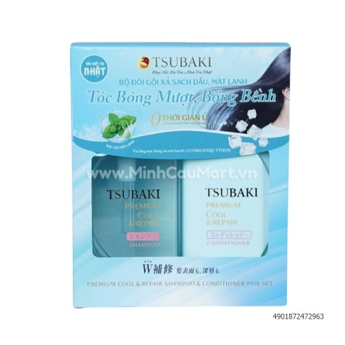 Bộ Đôi Dầu Gội Xả Sạch Dầu Mát Lạnh Tsubaki Bộ Đôi Dầu Gội Xả Sạch Dầu Mát Lạnh Tsubaki