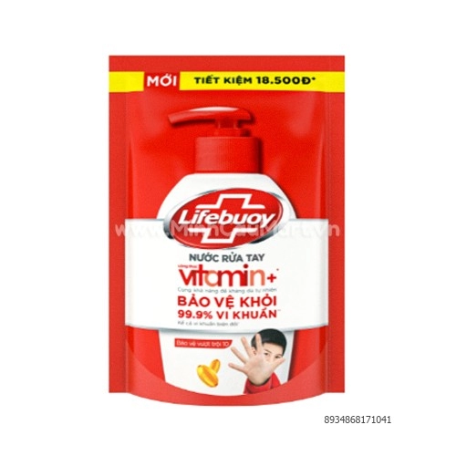 Nước rửa tay Lifebuoy Vitamin Bảo vệ vượt trội túi 400g Nước rửa tay Lifebuoy Vitamin Bảo vệ vượt trội túi 400g