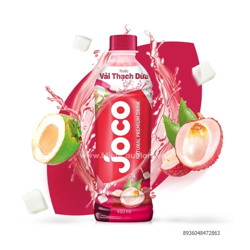 Nước Vải Thạch Dừa Joco Chai 450ml Nước Vải Thạch Dừa Joco Chai 450ml