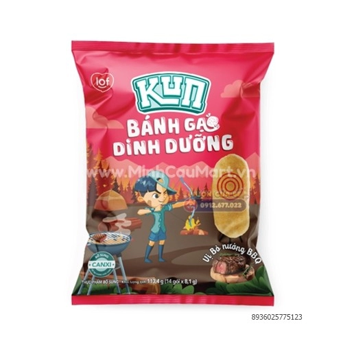 Bánh gạo dinh dưỡng Kun vị bò nướng BBQ 113.4Gr Bánh gạo dinh dưỡng Kun vị bò nướng BBQ 113.4Gr