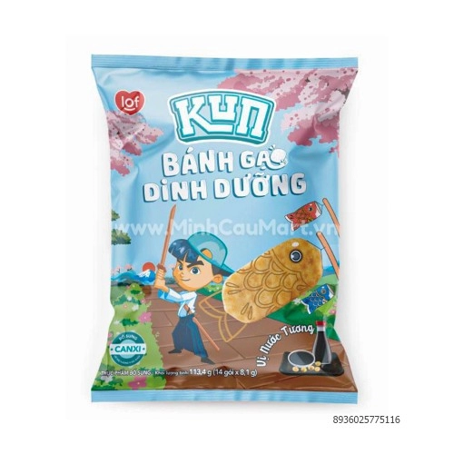 Bánh gạo dinh dưỡng KUN vị nước tương 113.4Gr Bánh gạo dinh dưỡng KUN vị nước tương 113.4Gr