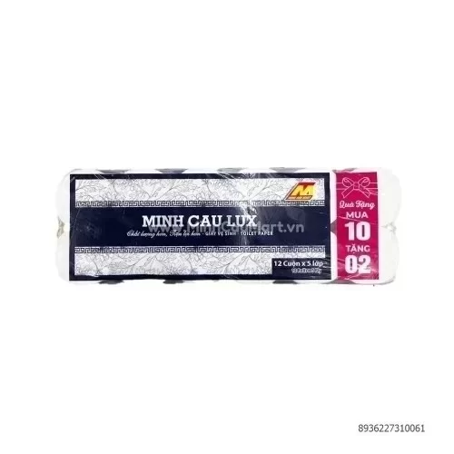 Giấy Vệ Sinh Minh Cầu Lux Xanh Than 12 Cuộn * 5 Lớp