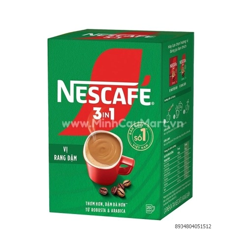 Nescafe 3in1 rang đậm hộp 18
