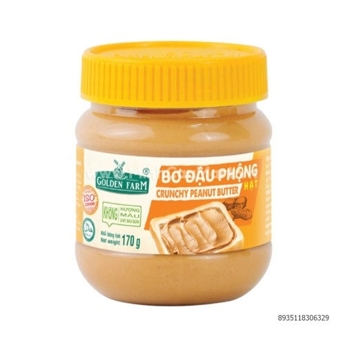 Bơ Đậu Phộng Hạt Golden Farm 170g Bơ Đậu Phộng Hạt Golden Farm 170g