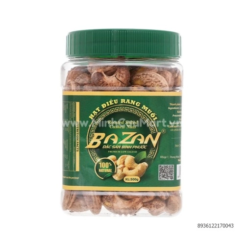 Hạt điều Bazan hộp 500g Hạt điều Bazan hộp 500g
